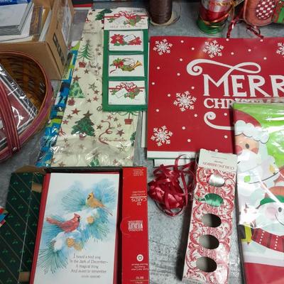 Christmas and other Holiday wrapping, Greeting cards, bows ribbon and more