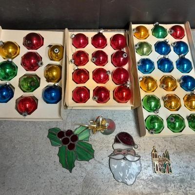 Glass Christmas Bulb ornaments - different colors like Shiny Brite