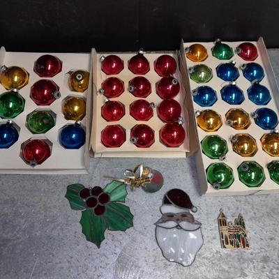 Glass Christmas Bulb ornaments - different colors like Shiny Brite