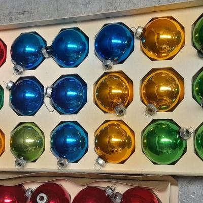Glass Christmas Bulb ornaments - different colors like Shiny Brite