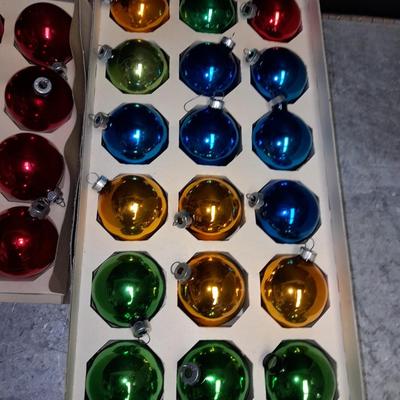 Glass Christmas Bulb ornaments - different colors like Shiny Brite