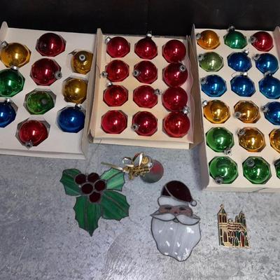 Glass Christmas Bulb ornaments - different colors like Shiny Brite