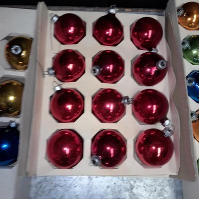 Glass Christmas Bulb ornaments - different colors like Shiny Brite