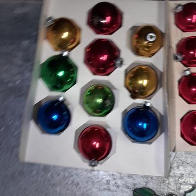 Glass Christmas Bulb ornaments - different colors like Shiny Brite