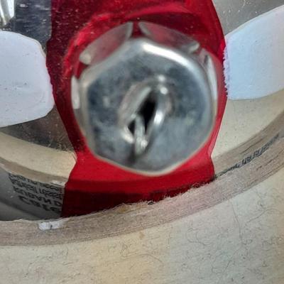 Vintage glass Christmas ornaments Red, Pink and Blue floral like design