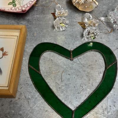 Variety of home decor, Footprints poetry music box and framed art, brass butterflies and more