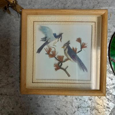Variety of home decor, Footprints poetry music box and framed art, brass butterflies and more
