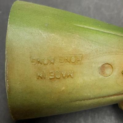 Stone heart trinket box with inlayed design, Wood corner shelf and vintage Angel collection