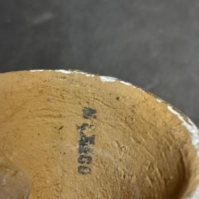 Stone heart trinket box with inlayed design, Wood corner shelf and vintage Angel collection