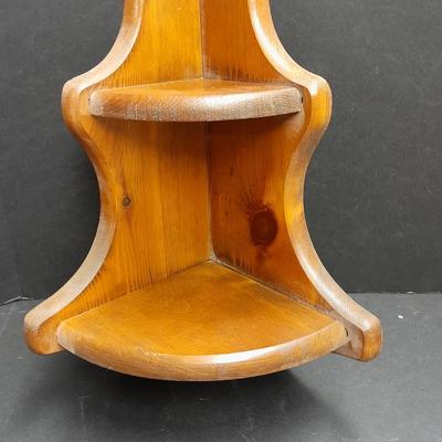 Stone heart trinket box with inlayed design, Wood corner shelf and vintage Angel collection