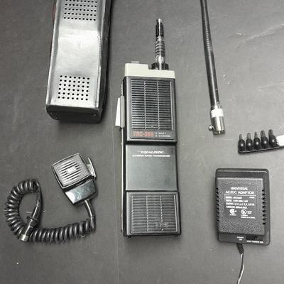 Vintage handheld Realistic CB radio with case and a multi-plug power supply TRC-208 5 watt 6 channel