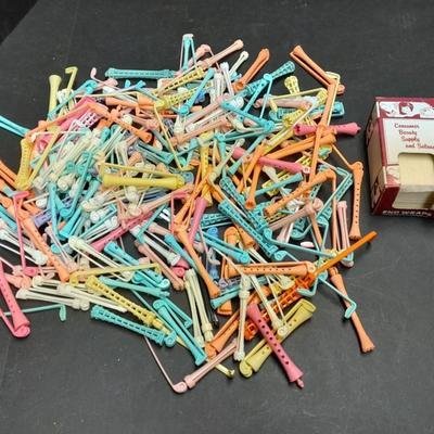 Vintage Plastic perm rods Rollers Curlers Different sizes