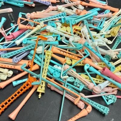 Vintage Plastic perm rods Rollers Curlers Different sizes
