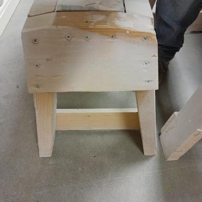 Two homemade short sawhorses with metal tops VERY sturdy and nice