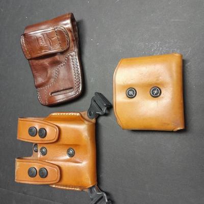 Leather holster and pouches