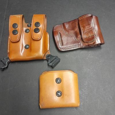 Leather holster and pouches