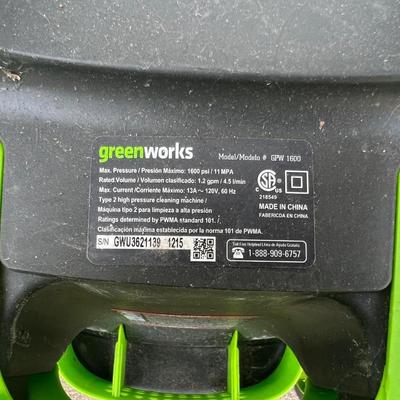 GREENWORKS 1600PSI Electric Pressure Washer