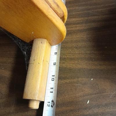 Wooden horse and Vintage teddy bear