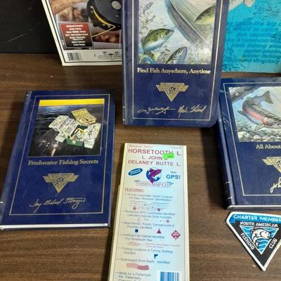 Let's go fishing! Books on fishing in Colorado, small cooler, condiment containers and more