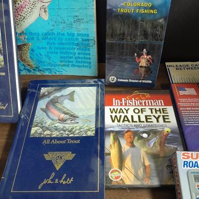 Let's go fishing! Books on fishing in Colorado, small cooler, condiment containers and more