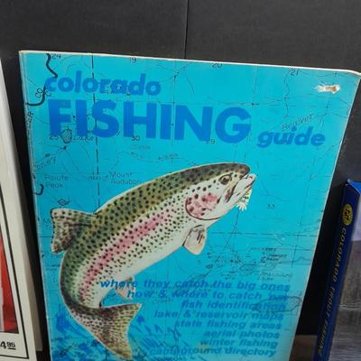 Let's go fishing! Books on fishing in Colorado, small cooler, condiment containers and more
