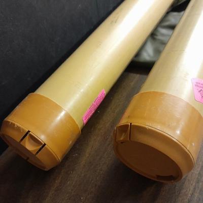 Fishing waders, Polar seat and Two Cabela's fishing rod tubes