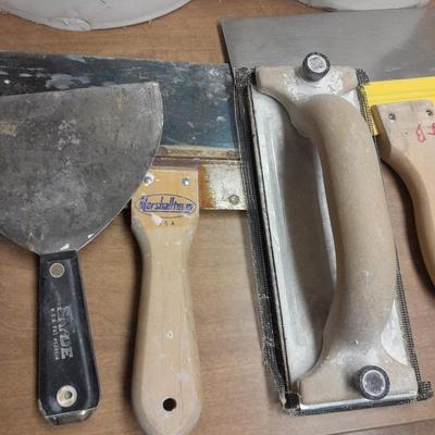 Drywall and Painting tools Many trowels, gold bond joint tape, and more