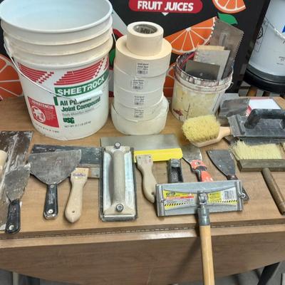 Drywall and Painting tools Many trowels, gold bond joint tape, and more