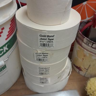Drywall and Painting tools Many trowels, gold bond joint tape, and more