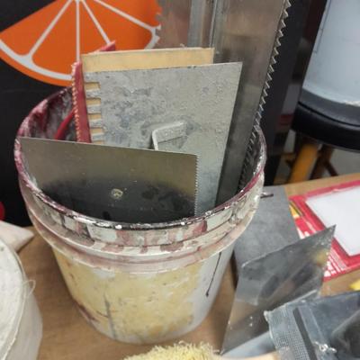 Drywall and Painting tools Many trowels, gold bond joint tape, and more