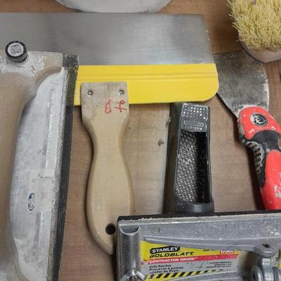 Drywall and Painting tools Many trowels, gold bond joint tape, and more