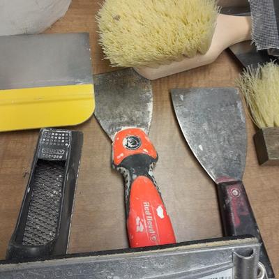 Drywall and Painting tools Many trowels, gold bond joint tape, and more