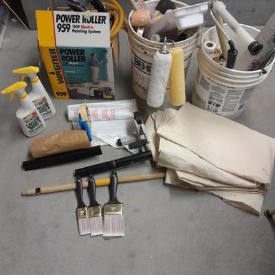 Power roller 959 Painting system with painting supplies galore!