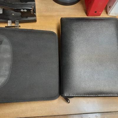 Office / School supplies, new computer speakers, 3 ring binders, more