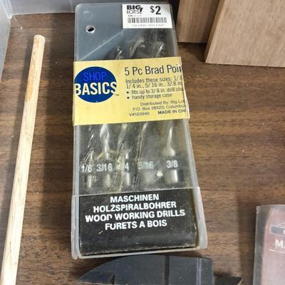 Hardwoods for crafting and woodworking, drill bits and other small tools