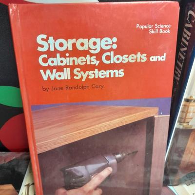 Hardback wood working books, and Woodsmith magazine back issues.