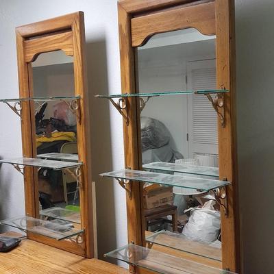 Nine drawer Dresser with shelved Mirrors