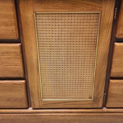 Nine drawer Dresser with shelved Mirrors