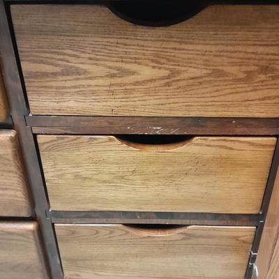 Nine drawer Dresser with shelved Mirrors