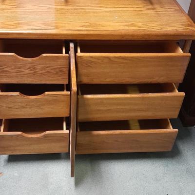 Nine drawer Dresser with shelved Mirrors