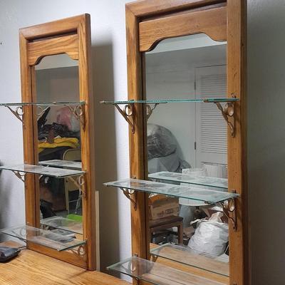 Nine drawer Dresser with shelved Mirrors