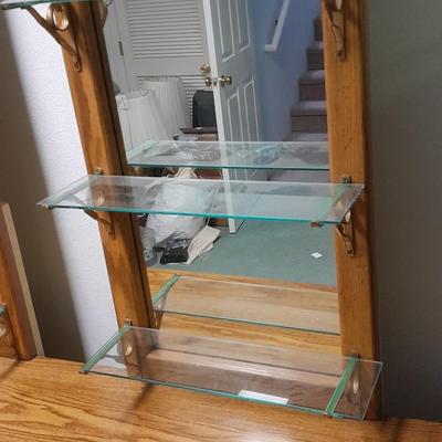 Nine drawer Dresser with shelved Mirrors