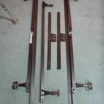 Queen sized metal Bed frame with wheels