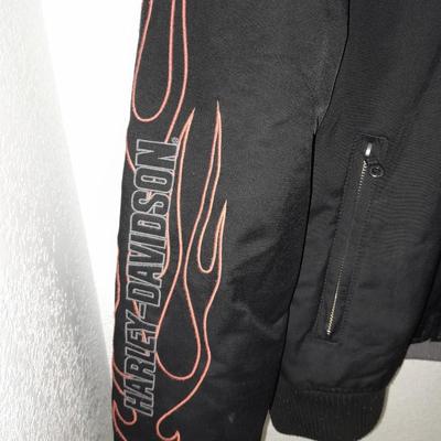 Hooded Harley Davidson Motorcycles Jacket with zip off sleeves