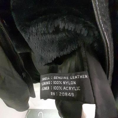 Exceed Men's genuine Leather black coat XL TALL