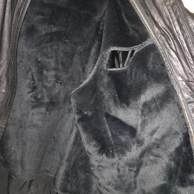 Exceed Men's genuine Leather black coat XL TALL