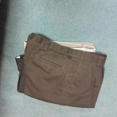 Four pairs of Men's Slacks 42 x 30, Cabela's 48 REG, Docker's 40 x 32