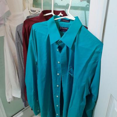 Eight Men's long sleeve button up shirts