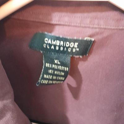 Eight Men's long sleeve button up shirts xl, 18, 34/35