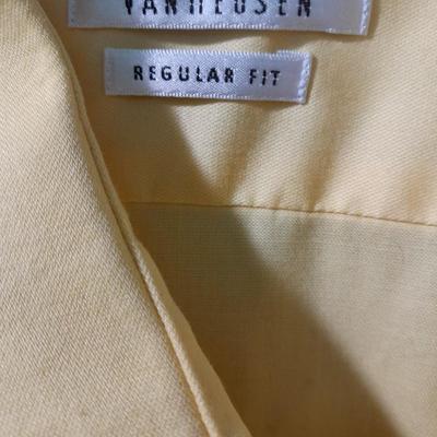 Eight Men's long sleeve button up shirts xl, 18, 34/35